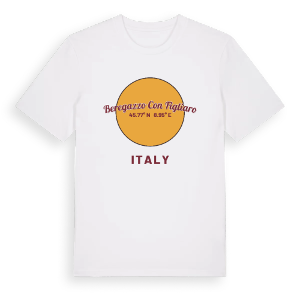 Beregazzo con Figliaro cirkel t-shirt – ekologisk bomull t-shirt från Pinshirt