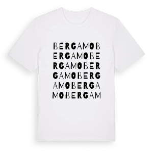 Bergamo ordlek t-shirt – ekologisk bomull t-shirt från Pinshirt