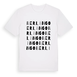 Berlingo ordlek t-shirt – ekologisk bomull t-shirt från Pinshirt
