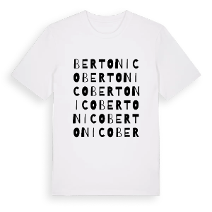 Bertonico ordlek t-shirt – ekologisk bomull t-shirt från Pinshirt
