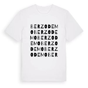 Berzo Demo ordlek t-shirt – ekologisk bomull t-shirt från Pinshirt