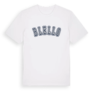 Blello college t-shirt – ekologisk bomull t-shirt från Pinshirt