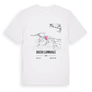 Bodio Lomnago karta t-shirt – ekologisk bomull t-shirt från Pinshirt
