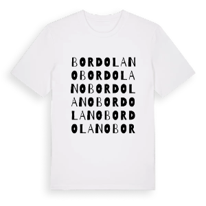 Bordolano ordlek t-shirt – ekologisk bomull t-shirt från Pinshirt