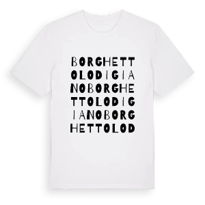 Borghetto Lodigiano ordlek t-shirt – ekologisk bomull t-shirt från Pinshirt