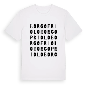 Borgo Priolo ordlek t-shirt – ekologisk bomull t-shirt från Pinshirt