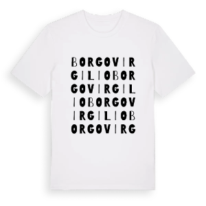 Borgo Virgilio ordlek t-shirt – ekologisk bomull t-shirt från Pinshirt