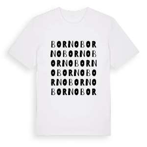 Borno ordlek t-shirt – ekologisk bomull t-shirt från Pinshirt
