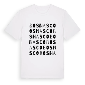 Bosnasco ordlek t-shirt – ekologisk bomull t-shirt från Pinshirt