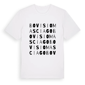 Bovisio Masciago ordlek t-shirt – ekologisk bomull t-shirt från Pinshirt