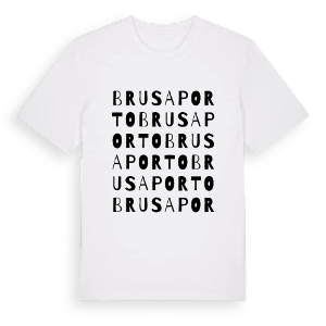 Brusaporto ordlek t-shirt – ekologisk bomull t-shirt från Pinshirt