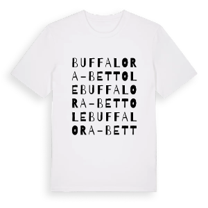 Buffalora - Bettole ordlek t-shirt – ekologisk bomull t-shirt från Pinshirt