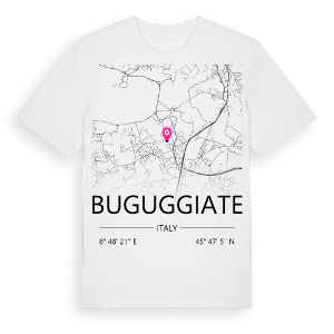 Buguggiate karta t-shirt – ekologisk bomull t-shirt från Pinshirt
