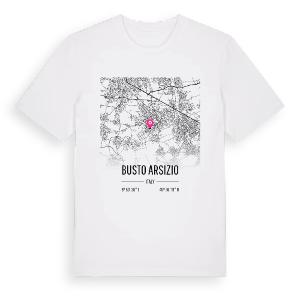 Busto Arsizio karta t-shirt – ekologisk bomull t-shirt från Pinshirt