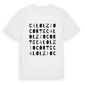 Calolziocorte ordlek t-shirt – ekologisk bomull t-shirt från Pinshirt