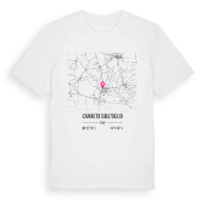 Canneto sull'Oglio karta t-shirt – ekologisk bomull t-shirt från Pinshirt