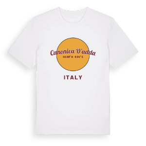 Canonica d'Adda cirkel t-shirt – ekologisk bomull t-shirt från Pinshirt