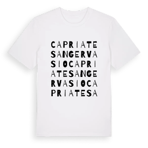 Capriate San Gervasio ordlek t-shirt – ekologisk bomull t-shirt från Pinshirt