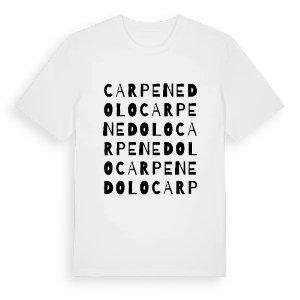 Carpenedolo ordlek t-shirt – ekologisk bomull t-shirt från Pinshirt