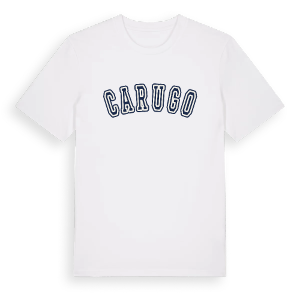 Carugo college t-shirt – ekologisk bomull t-shirt från Pinshirt