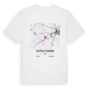 Castello d'Agogna karta t-shirt – ekologisk bomull t-shirt från Pinshirt