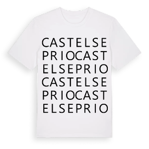 Castelseprio ordlek t-shirt – ekologisk bomull t-shirt från Pinshirt