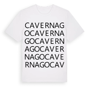 Cavernago ordlek t-shirt – ekologisk bomull t-shirt från Pinshirt