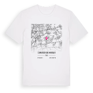 Cernusco sul Naviglio karta t-shirt – ekologisk bomull t-shirt från Pinshirt