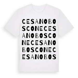 Cesano Boscone ordlek t-shirt – ekologisk bomull t-shirt från Pinshirt