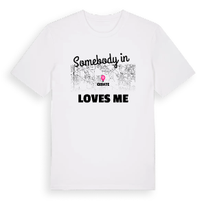 Någon i Cesate älskar mig t-shirt – ekologisk bomull t-shirt från Pinshirt