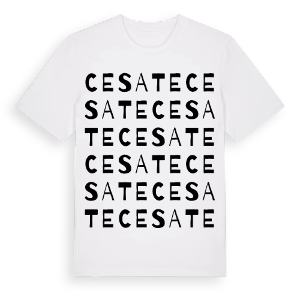 Cesate ordlek t-shirt – ekologisk bomull t-shirt från Pinshirt