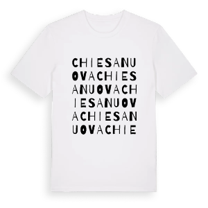 Chiesanuova ordlek t-shirt – ekologisk bomull t-shirt från Pinshirt