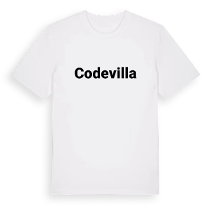 Codevilla fetstil t-shirt – ekologisk bomull t-shirt från Pinshirt