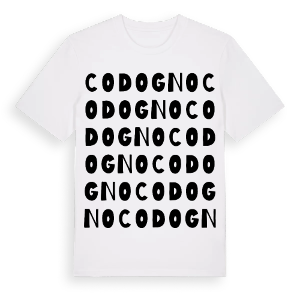 Codogno ordlek t-shirt – ekologisk bomull t-shirt från Pinshirt