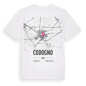 Codogno karta t-shirt – ekologisk bomull t-shirt från Pinshirt