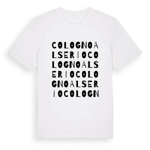 Cologno al Serio ordlek t-shirt – ekologisk bomull t-shirt från Pinshirt