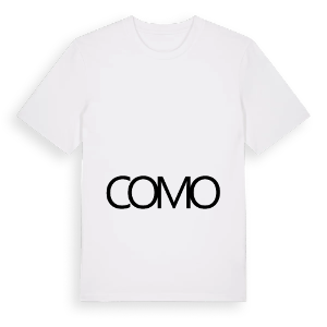 Jag älskar Como t-shirt stort tryck – ekologisk bomull t-shirt från Pinshirt