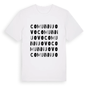 Comun Nuovo ordlek t-shirt – ekologisk bomull t-shirt från Pinshirt