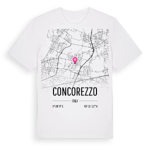 Concorezzo karta t-shirt – ekologisk bomull t-shirt från Pinshirt