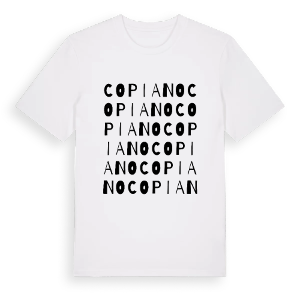 Copiano ordlek t-shirt – ekologisk bomull t-shirt från Pinshirt