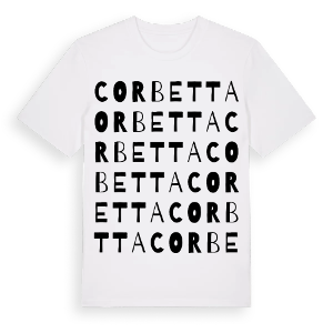 Corbetta ordlek t-shirt – ekologisk bomull t-shirt från Pinshirt