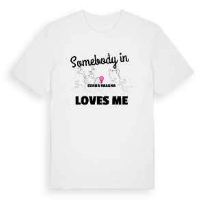Någon i Corna Imagna älskar mig t-shirt – ekologisk bomull t-shirt från Pinshirt
