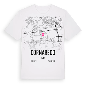 Cornaredo karta t-shirt – ekologisk bomull t-shirt från Pinshirt
