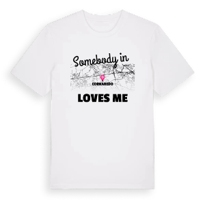 Någon i Cornaredo älskar mig t-shirt – ekologisk bomull t-shirt från Pinshirt