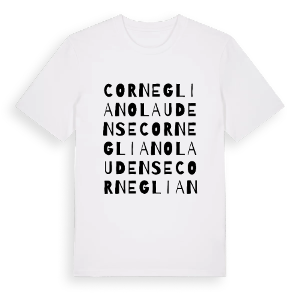 Cornegliano Laudense ordlek t-shirt – ekologisk bomull t-shirt från Pinshirt