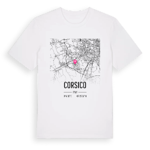 Corsico karta t-shirt – ekologisk bomull t-shirt från Pinshirt