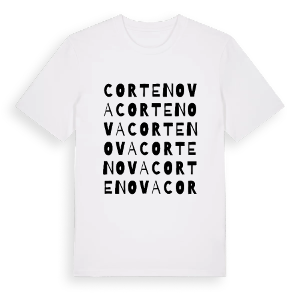 Cortenova ordlek t-shirt – ekologisk bomull t-shirt från Pinshirt