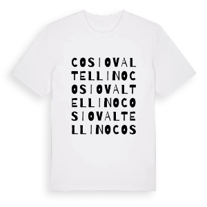 Cosio Valtellino ordlek t-shirt – ekologisk bomull t-shirt från Pinshirt