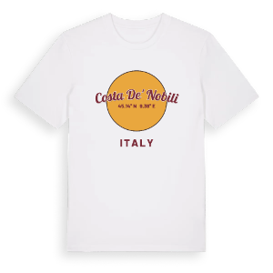Costa de' Nobili cirkel t-shirt – ekologisk bomull t-shirt från Pinshirt