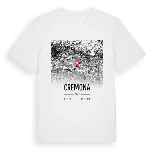 Cremona karta t-shirt – ekologisk bomull t-shirt från Pinshirt